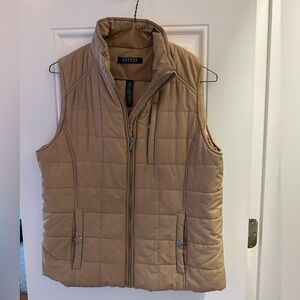Lauren Ralph Lauren Beige Quilted Vest
